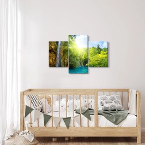 Obraz - vodopády v pralese (90x60 cm)