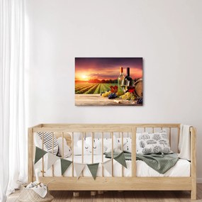 Obraz vinice s vínom (70x50 cm)
