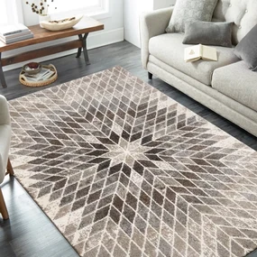 Moderný dizajnový bežový koberec s prírodnými motívmi Šírka: 60 cm | Dĺžka: 100 cm