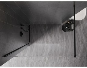 Mexen Kioto-X, sprchová zástena 160 x 200 cm, 10mm číre sklo, čierny profil, 800-160-101-70-00-X