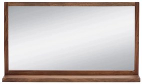 furniture-nabytek.cz - Masívne kúpeľňové zrkadlo Sydney dark I z akácie, lakované, hnedé – 105×60 cm