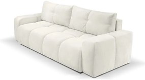 Rozkladacia čalúnená trojmiestna pohovka s úložným priestorom ALMADA béžová