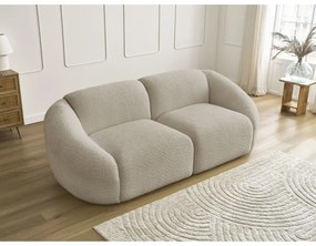 Béžová pohovka z textílie bouclé 230 cm Tina – Bobochic Paris