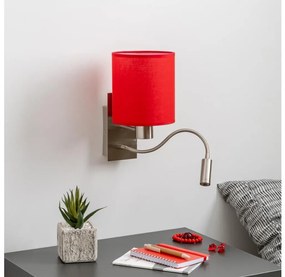Brilagi - LED Nástenná lampa NUBILA 1xE27/25W/230V + LED/3W chróm/červená