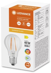 LED žiarovka E27 A60 5,8W = 60W 806lm 4000K Neutrálne 300° CRI90 Stmievateľné vlákno LEDVANCE Superior