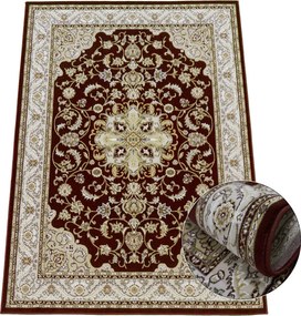 Koberec Shahrazad 4800 RED – červeno-béžový vzorovaný obdĺžnik Rozmer: 80x150 cm