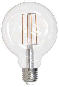 LED žiarovka globe E27 G95 9W 2 700K filament číra