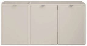 Závěsná skříňka Bella Cashmere Nika s deskou a umyvadlem 140 cm kašmírová/dub artisan