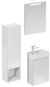 Kúpeľňová zostava s umývadlom vrátane umývadlovej batérie, vtoku a sifónu Naturel Stilla biela lesk KSETSTILLA022, 1 ks