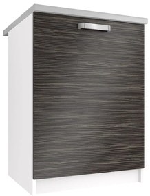 Kuchynská skrinka Belini spodná 60 cm eben kráľovský s pracovnou doskou  TOR SD60/0/WT/HK/0/U