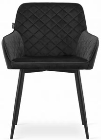 Zamatová stolička Amsterdam čierna