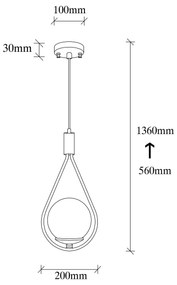 Stropní svítidlo GMN II černé