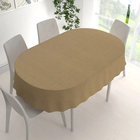 Biante Dekoračný oválny obrus PML-121 Zlatohnedá režná 100x160 cm