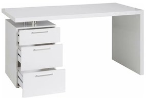Sconto Písací stôl BRADEN biela/vysoký lesk