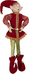 Decoration Elf 10x6x46 Cm Red Synthetic - 10*6*46 cm