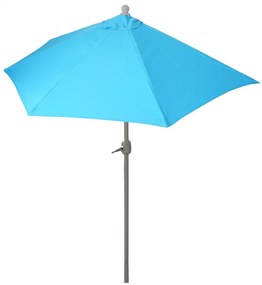 Slnečník polkruh Parla - polyester/hliník - 270cm tyrkysová bez stojanu