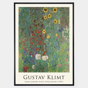 Plagát Farm Garden with Sunflowers | Gustav Klimt