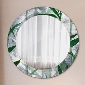 Okrúhle ozdobné zrkadlo Tropické listy fi 60 cm