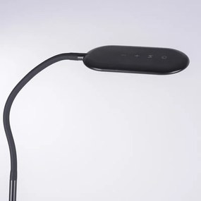 Moderná stojaca lampa čierna stmievateľná vrátane LED - Kiril