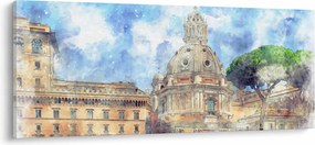 Obraz - Kostol Santa Maria di Loreto, Rím, Taliansko (120x50 cm)