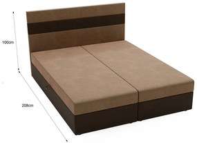 Manželská posteľ 160x200 ZOE 3 s úložným priestorom - tmavo šedá