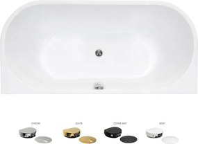 Besco Akrylátová voľne stojaca vaňa Vica NEW CC/NP 150x80 (160x80, 170x80), napúšťanie cez prepad BESCO-Typ výpuste: McAlpine Click-Clack s napúšťaní…