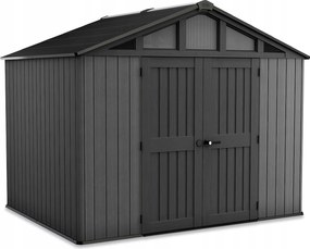 Záhradný domček na náradie Keter Stronghold Shed 10x8 Veľký úložný priestor Sivý