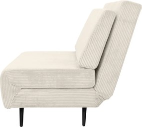 Krémovobiela menčestrová rozkladacia pohovka 140 cm Mallory – Støraa