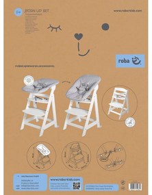 Biela jedálenská stolička Grow-Along – Roba