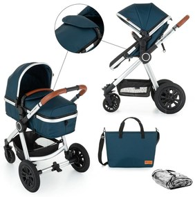 Kočík kombinovaný 2v1 Grand II Platinum Indigo Petite&Mars