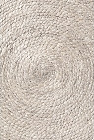 Obojstranný/ručne tkaný jutový okrúhly koberec v svetlo prírodnej farbe ø 150 cm Lina – Hanse Home