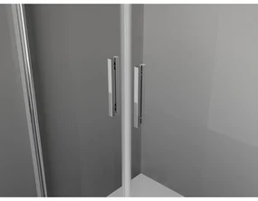 Mexen Exo, dvojité krídlové sprchové dvere 80x200 cm, 6mm číre sklo, chrómový profil, 8182-080-000-01-00
