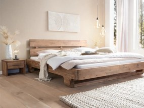 furniture-nabytek.cz - Masívny nočný stolík Albury z kartáčovanej akácie, lakovaný – prírodná farba