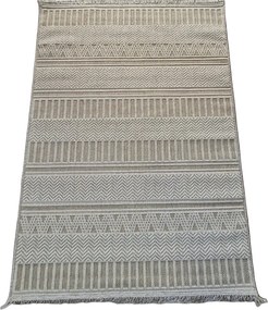Béžový boho koberec s pruhovaným vzorom 878-B – polypropylén Rozmer: 200x290 cm