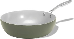 Elmich Nepriľnavá keramická Wok panvica Vital Ø 30 cm - olivovo zelená