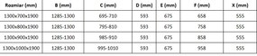 Mexen Omega, sprchovací kút s posuvnými dverami 130 (dvere) x 90 (stena) cm, 8mm sklo, chrómový profil-šedé sklo, 825-130-090-01-40