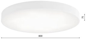 LED Stropné svietidlo CLEO LED/96W/230V 4000K pr. 80 cm biela