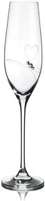 Element poháre na šampanské Amore s kamienkami Swarovski 210 ml 2KS
