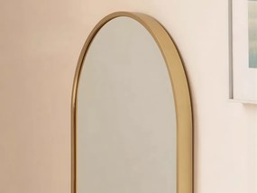 Oválne zrkadlo na stenu OLVANI 100x50 cm so zlatým rámom