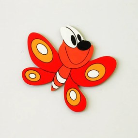 Dekorácia na stenu Motýľ červený, 20 cm