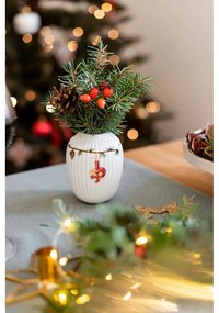 Biela porcelánová vianočná váza Kähler Design Hammershøi, výška 10,5 cm