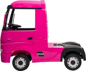 LEAN CARS Mercedes Actros ružový 4x4 batérie auto