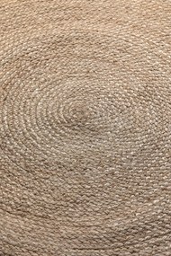 Hanse Home, Kusový koberec Jute Braided 106006 Grey Brown kruh, 200x200 (priemer) kruh, hnedá, chodba / predsieň