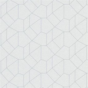 Vliesové tapety IMPOL Carat 2 geometrický vzor biely so sivými kontúrami
