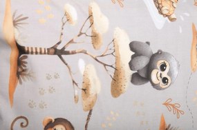 Detské bavlnené obliečky do postieľky 120x90 cm BABYMAM PREMIUM - Dobrodružstvo v džungli