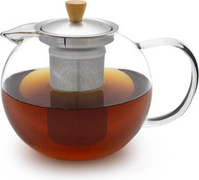 Klarstein Sencha, kanvica na čaj, 1,3 l, sitko z nehrdzavejúcej ocele, borosilikátové sklo, vrchnák