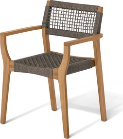 Stohovateľná záhradná stolička s textilným výpletom