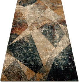 Koberec Do Obývačky vlna Omega Rami Mozaika Geometrická smaragdová 235 x 350 cm