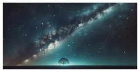 Obraz osamelý strom života v noci