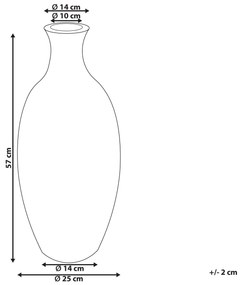 Terakota Dekoratívna váza 57 Hnedá Čierna MANDINIA Beliani